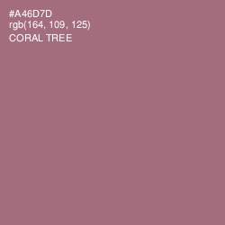 #A46D7D - Coral Tree Color Image
